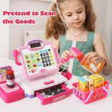 BAODLON Pretend Play Calculator Cash Register Toy Grocery Store Theme