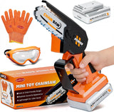 KidBloom Mini Toy Chainsaw with Sound and Safety Gear Set