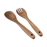 Alfresco Lane Acacia Wood Salad Servers Set of 2 28 cm