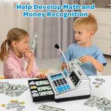 Bstoyder 103-Piece Pretend Play Cash Register Grocery Store Toy