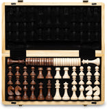 A&A Magnetic Wooden Chess Checkers Set 1008.380.063M