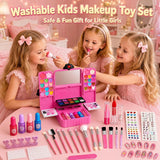 Kids Washable Princess Makeup Toy Set 75pc 06 Rose