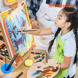 59 PCE Shuttle Art Acrylic Paint Set Professional Painting Supplies with Wood Tabletop Easel, 30 Colours Acrylic Pain