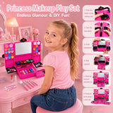 Kids Washable Princess Makeup Toy Set 75pc 06 Rose