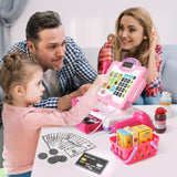 BAODLON Pretend Play Calculator Cash Register Toy Grocery Store Theme