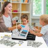 Bstoyder 103-Piece Pretend Play Cash Register Grocery Store Toy