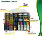 CRAYOLA Inspiration Art Case: 140 Pieces, Deluxe Set with Crayons, Pencils, Markers and Paper in a Portable Storage Case