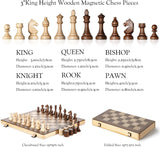 A&A Magnetic Wooden Chess Checkers Set 1008.380.063M