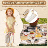 Lehoo Castle Wooden Play Food Set 21 Pieces Pretend Kitchen
