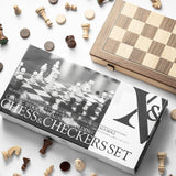 A&A Magnetic Wooden Chess Checkers Set 1008.380.063M