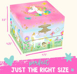 Musical Unicorn Jewellery Box for Girls - Kids Dancing Unicorn Music Box with Mirror, Unicorn Gifts for Little Girls, Jewellery Boxes, Childrens Birthday Gift, Ages 3-10