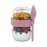 Melii Luxe Glass Yoghurt Container with Spoon 780 ml