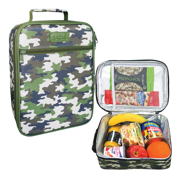 Sachi Style 225 Insulated Junior Lunch Tote Camo Green