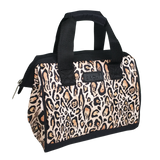 Sachi Leopard Insulated Lunch Bag - Black/Beige