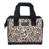 Sachi Leopard Insulated Lunch Bag - Black/Beige