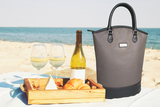 Sachi Insulated Two Bottle Wine Tote Bag - Charcoal