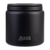 Oasis Stainless Steel Double Wall Insulated Food Flask with Quick Release Lid & Spork 700ml