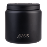 Oasis Stainless Steel Double Wall Insulated Food Flask with Quick Release Lid & Spork 700ml
