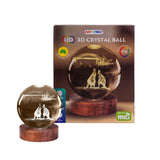 Australiana 3D Crystal Ball Lamp with Warm LED Wooden Base