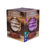 Jupiter 3D Crystal Ball Night Lamp with LED Wooden Base
