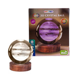 Jupiter 3D Crystal Ball Night Lamp with LED Wooden Base