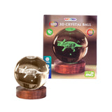 Triceratops 3D Laser Engraved Crystal Ball LED Night Lamp