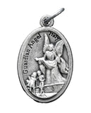 Saint Pendant Saints Religious Patron Charm Medal Necklace Italy Guardian Angel