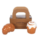 Ceramic Pastry Shaped Salt and Pepper Shakers Novelty Kitchenware Set