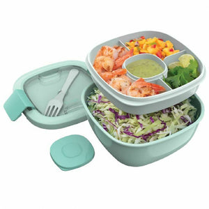 Bentgo Salad All In One Salad Container Coastal Aqua