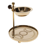 Triple Moon Brass Incense Resin Burner 10x11.5cm