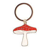 Lucky Toadstool Keyring Enchanted Forest Mushroom Design Accessory Gift