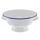 Falcon Colander 24 cm White Blue Rim