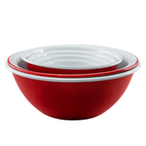 Falcon 6 Piece Prep Set Red White Deluxe 2-Tone