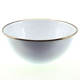 Falcon Deep Cereal Bowl White Copper Rim 16 cm