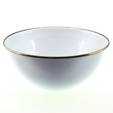 Falcon Deep Cereal Bowl White Copper Rim 16 cm
