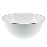 Falcon Deep Cereal Bowl White Copper Rim 16 cm