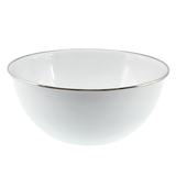 Falcon Deep Cereal Bowl White Copper Rim 16 cm