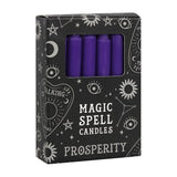 Pack of 12 Purple Prosperity Spell Candles Magic Spell Candles Purple