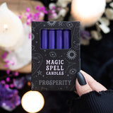 Pack of 12 Purple Prosperity Spell Candles Magic Spell Candles Purple