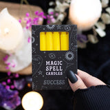 Pack of 12 Yellow Success Spell Candles Magic Spell Candles Yellow