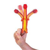 4 pieces Dino Wiggly Finger Puppet - Fun Prehistoric Character Toy for Kids Assorted