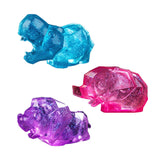 3 pieces Smoosho's Super Glow-in-the-Dark Polyhedron Animals Sensory Squeeze Toy Assorted