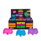 3 pieces Smoosho's Super Squeeze Glow in the Dark Pug Sensory Toy Assorted