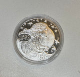 1x Zodiac Signs Collectible Coin Metal Badge Double-Sided Silvery - Virgo