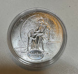 1x Zodiac Signs Collectible Coin Metal Badge Double-Sided Silvery - Aquarius