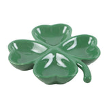 Four-Leaf Clover Ceramic Trinket Tray for Lucky Home Decor
