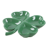 Four-Leaf Clover Ceramic Trinket Tray for Lucky Home Decor