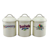 Rojo Arnott's Bushells & Rosella Canisters Set of 3 Cream