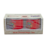 Rojo Arnott's Enamel Mug Set of 2 450ml Red