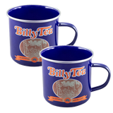 Rojo Billy Tea Enamel Mug Set of 2 450ml Blue